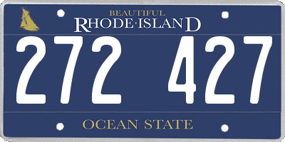 RI license plate 272427