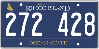 RI license plate 272428