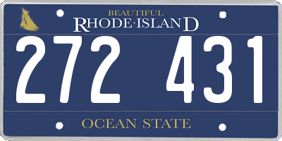 RI license plate 272431