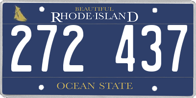 RI license plate 272437