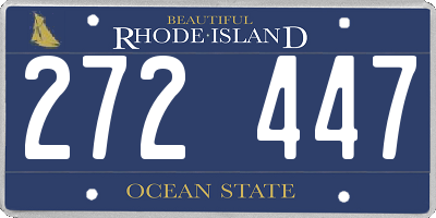 RI license plate 272447