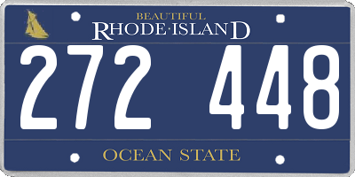 RI license plate 272448