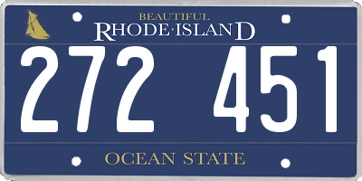 RI license plate 272451