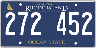 RI license plate 272452