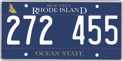 RI license plate 272455