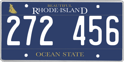 RI license plate 272456