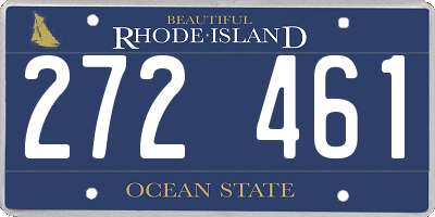 RI license plate 272461