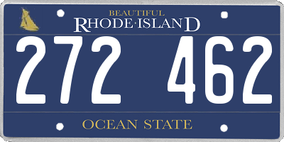 RI license plate 272462