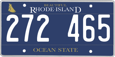 RI license plate 272465