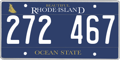 RI license plate 272467