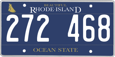 RI license plate 272468