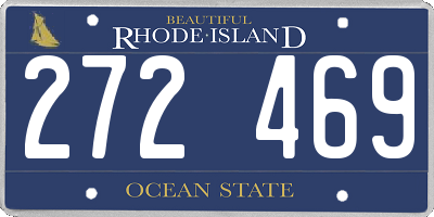 RI license plate 272469
