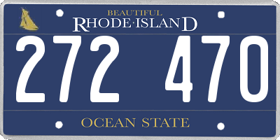 RI license plate 272470
