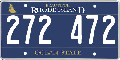 RI license plate 272472