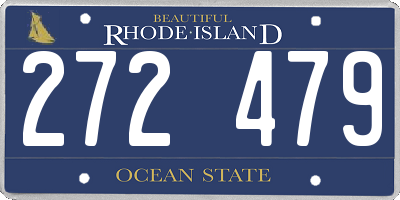 RI license plate 272479