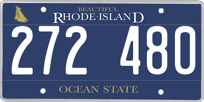 RI license plate 272480