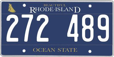RI license plate 272489