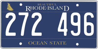 RI license plate 272496