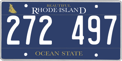RI license plate 272497
