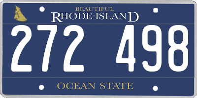 RI license plate 272498