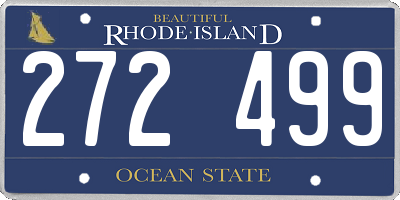 RI license plate 272499