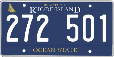 RI license plate 272501