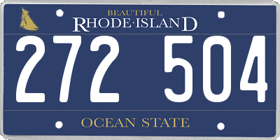 RI license plate 272504