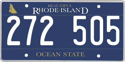 RI license plate 272505