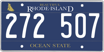 RI license plate 272507