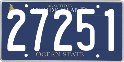 RI license plate 27251