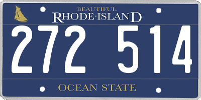RI license plate 272514