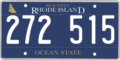 RI license plate 272515