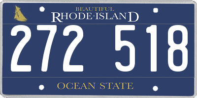 RI license plate 272518