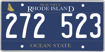 RI license plate 272523