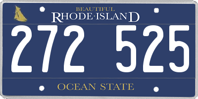 RI license plate 272525