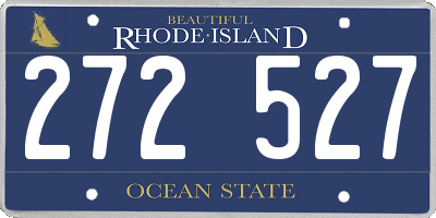 RI license plate 272527