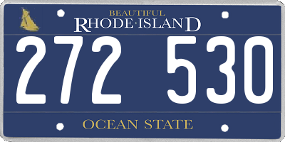 RI license plate 272530