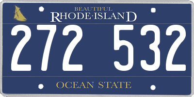 RI license plate 272532
