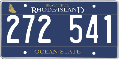 RI license plate 272541