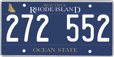 RI license plate 272552