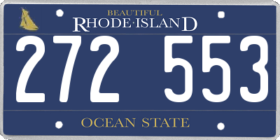 RI license plate 272553