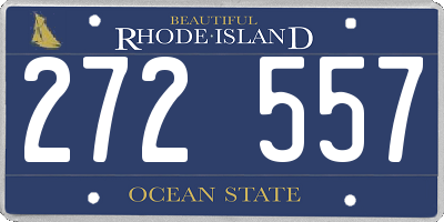 RI license plate 272557