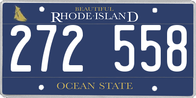 RI license plate 272558