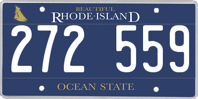 RI license plate 272559