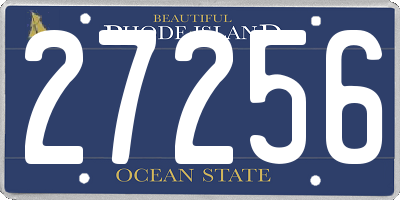 RI license plate 27256