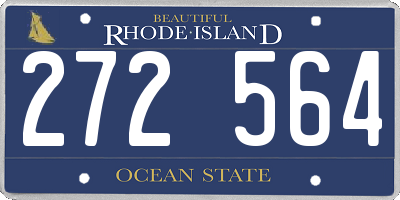 RI license plate 272564