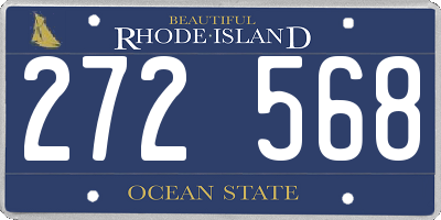 RI license plate 272568