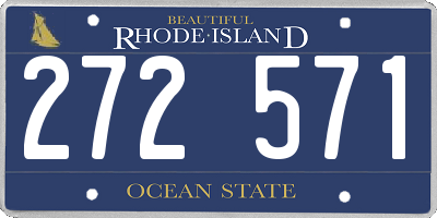 RI license plate 272571