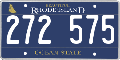 RI license plate 272575