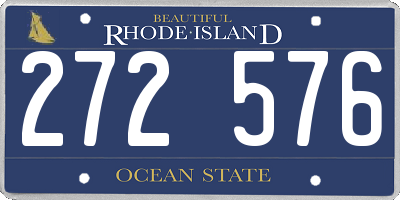 RI license plate 272576